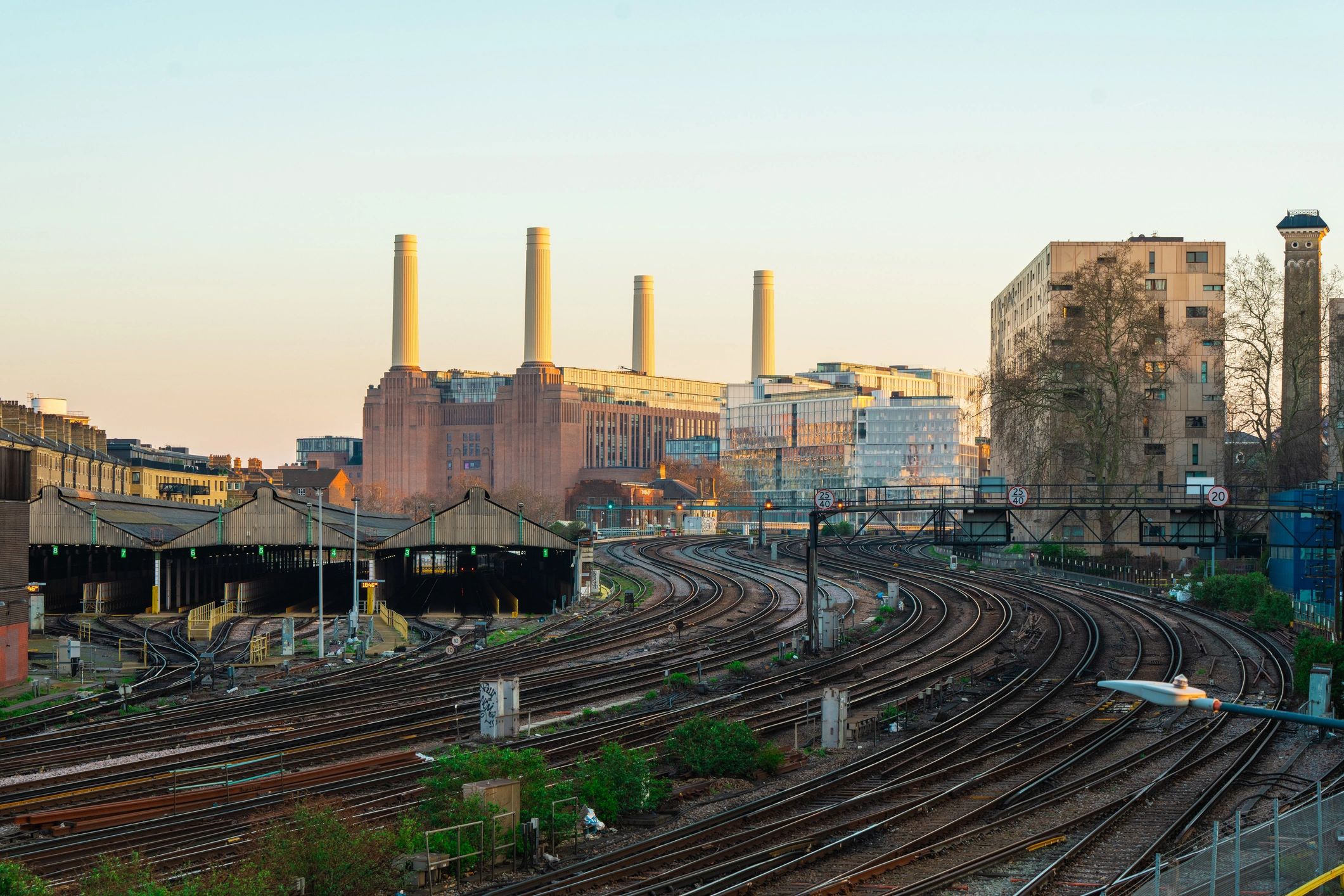 Power station skyline representing energy sector operations